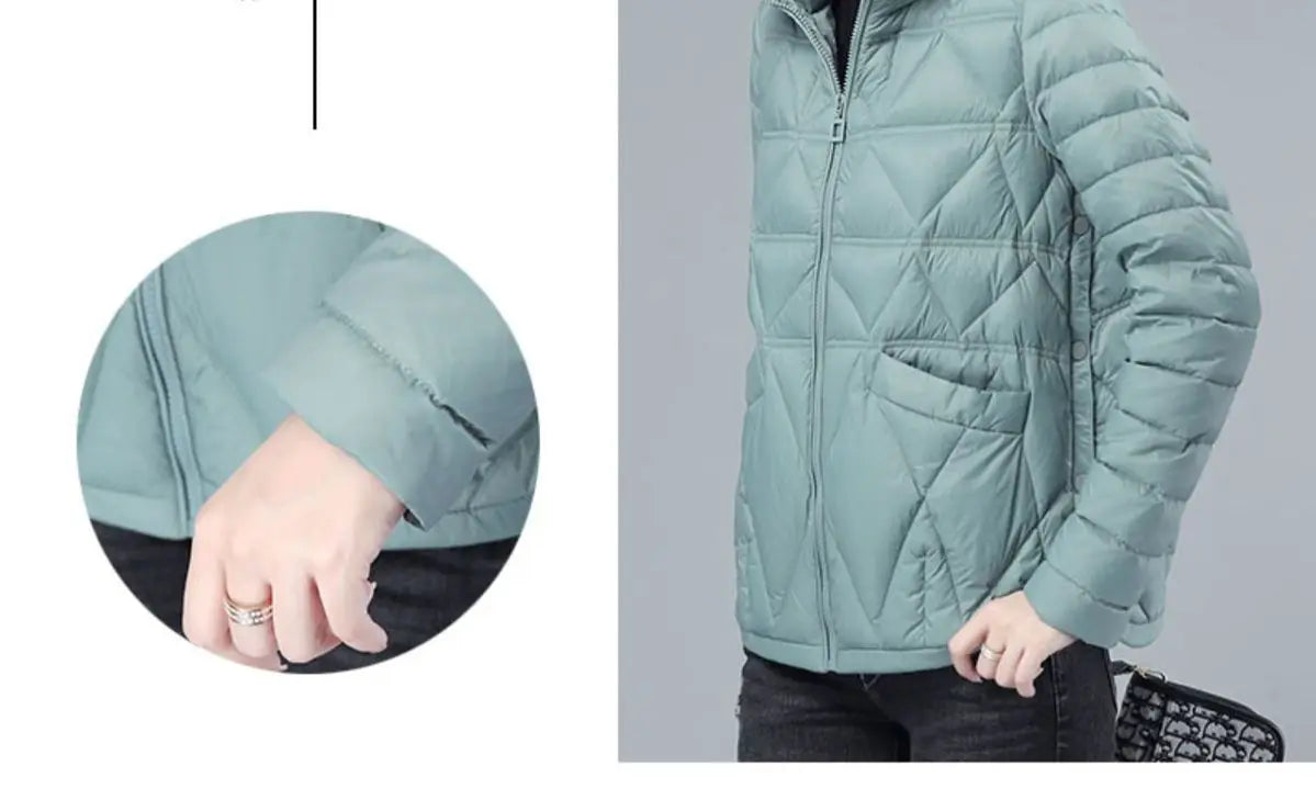 Women's Loose Casual Winter Padded Coat, Lightweight, Short Down, Cotton Jacket, Female, New Fashion, Large Size, Autumn, 2024