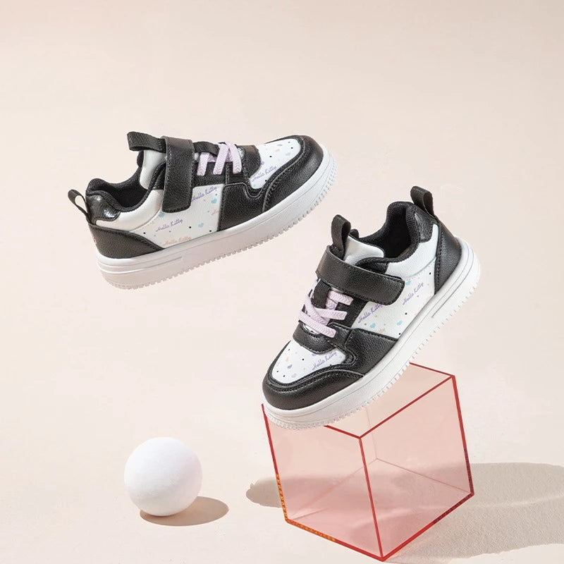 Children's Board Shoes Low-top Cartoon Hello Kitty Series Four-season Color-blocking Soft-soled Anti-slip Round-toe Sports Shoes