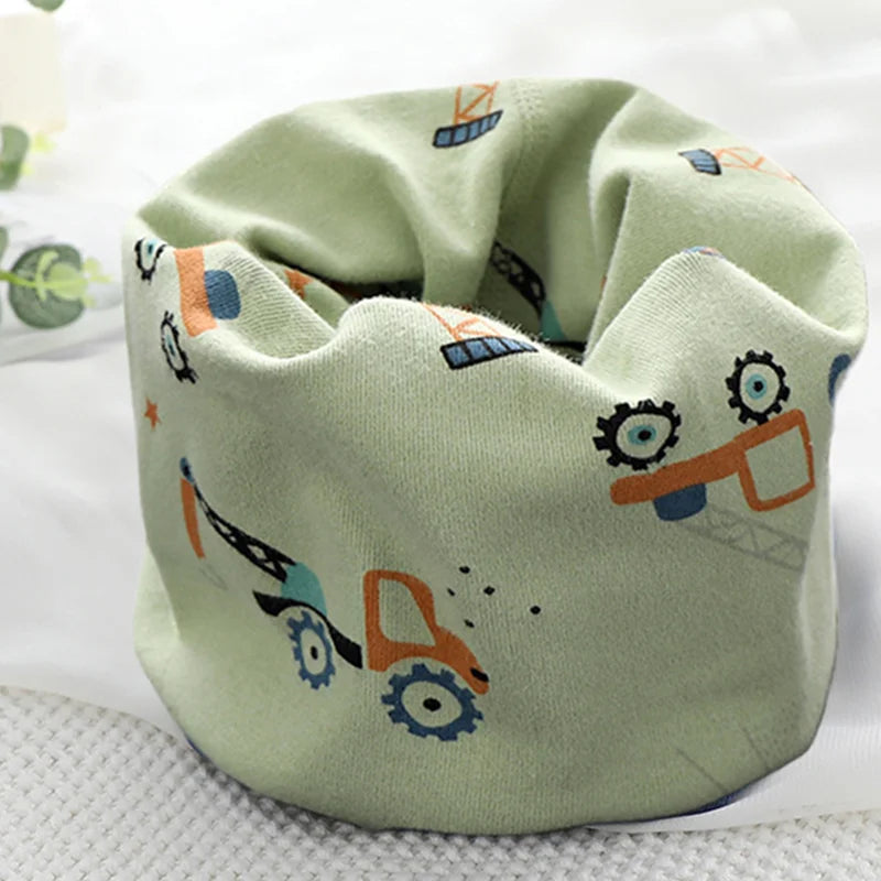 New Autumn Winter Girls 100% Cotton Scarf Children Scarf Bibs LIC Boys Girls O Ring Scarf Lovely Kids Collar Children Bufandas