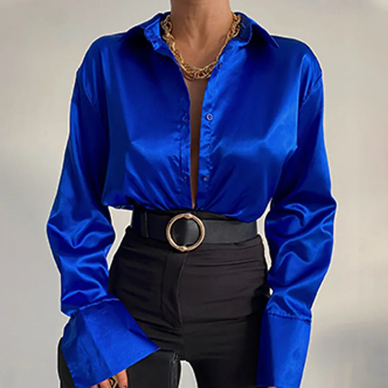 Autumn Loose Shirts Women Long Sleeve Casual Blouses Fashion Spring Clothes Office Lady Tops Female Loose Blouse Girl Tops 22717