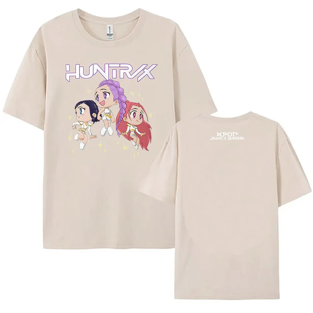 2025 Movie KPop Demon Hunters T-shirt Summer Short Sleeve Tshirts for Male Casual Loose Women Men T Shirt Graphic Clothes