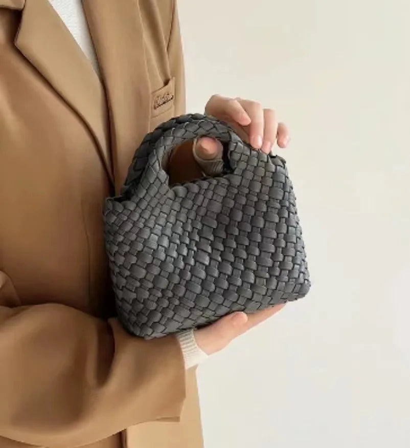 Hanrted Woven  Buet Bag Women's Crossbody Handbag Handheld Basket Bag Sli American Retro Sle Daily Use