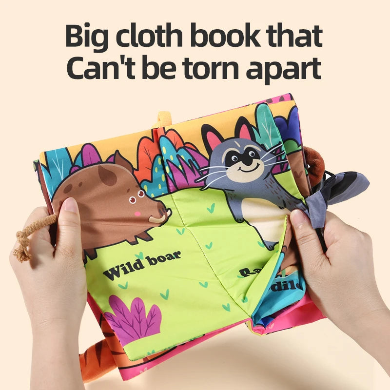 Baby Cloth Book 6 Pages 0-3 Year Old Early Education Parent-child Interaction Baby Toys For 0-3 Year Old Newborn Gifts