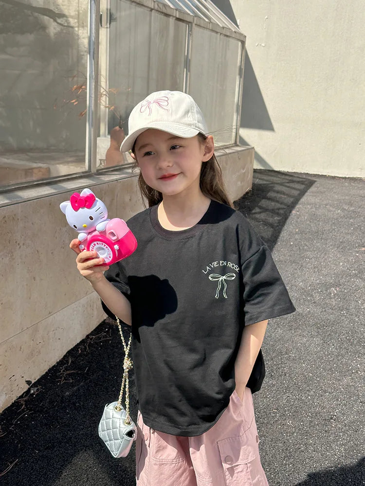 Kids Clothes Girl Children Short Sleeved Girl Clothes Summer T Shirt Tops Children Clothing  Boy Cloth Ropa De Niña Ropa De Niño