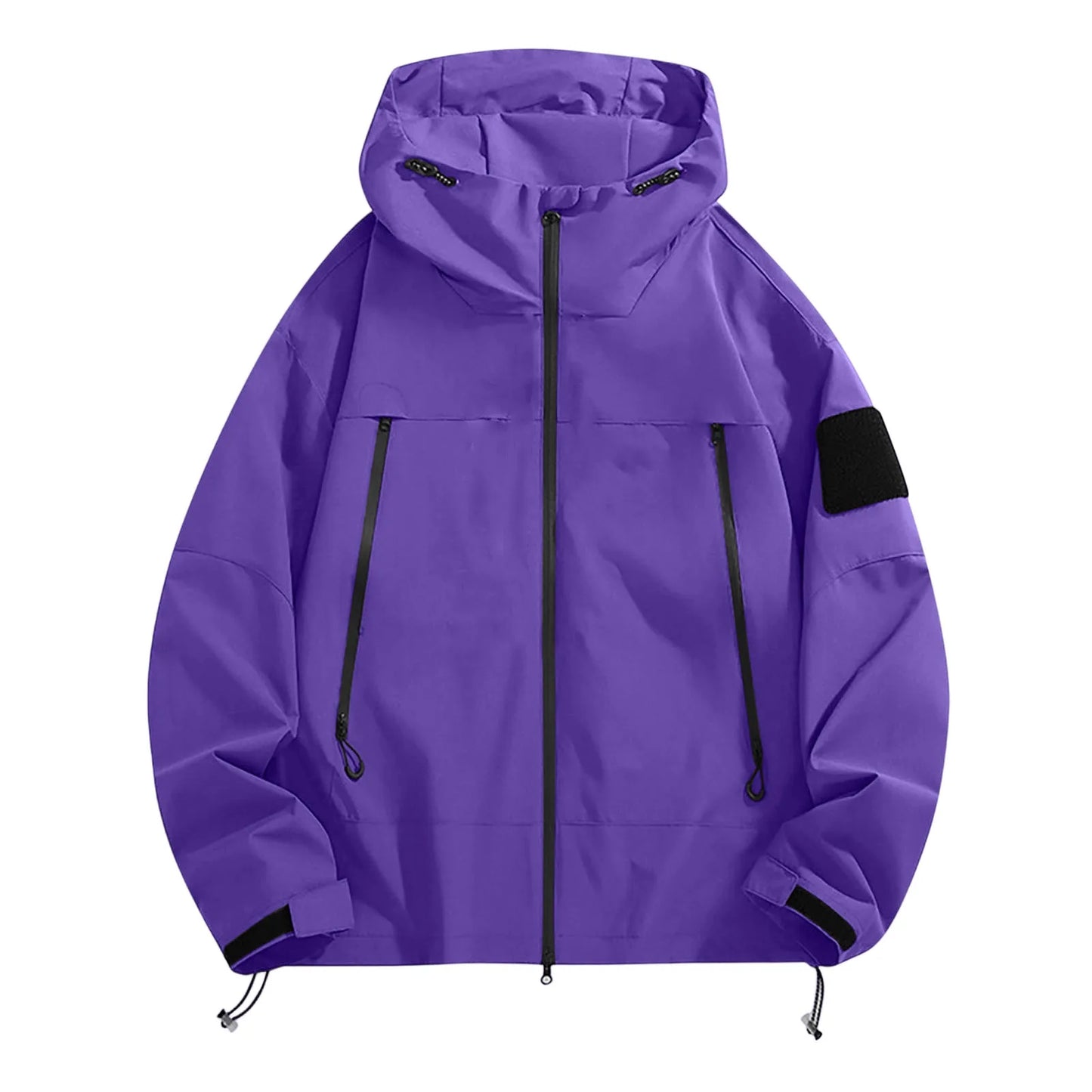 Women'S Tops Hooded Windbreaker Women'S Jacket Waterproof Coat Outdoor Travel Contrast Functional Style Solid Color Adventure