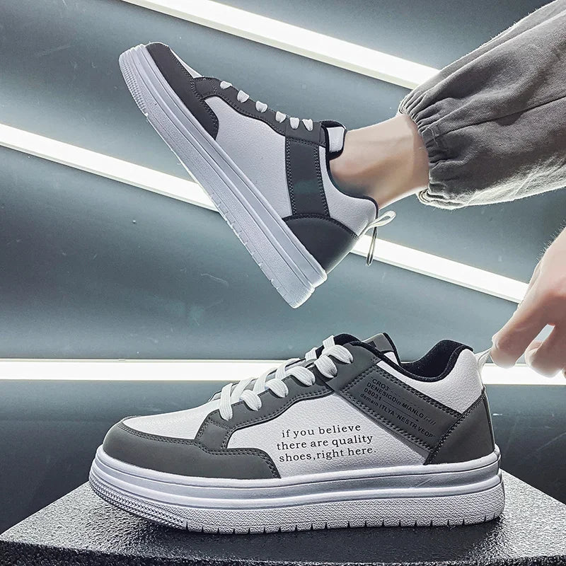 Men's Shoes 2025 Spring Korean Version of The Trend of Everything with Niche Design Sense Casual Flat Shoes Student Sports Shoes
