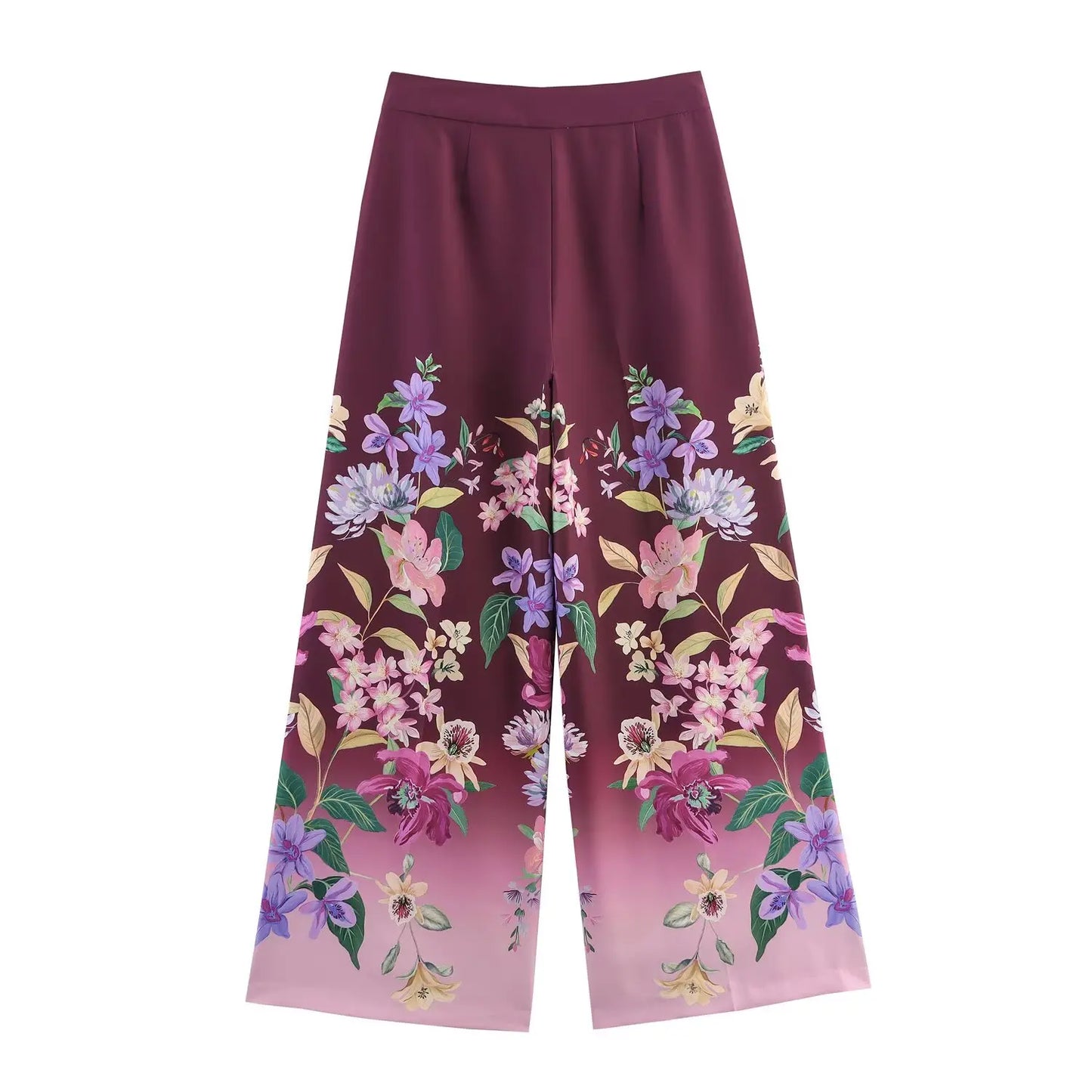 Women's pants 2025 new Women's floral print loose pants Elegant and comfortable