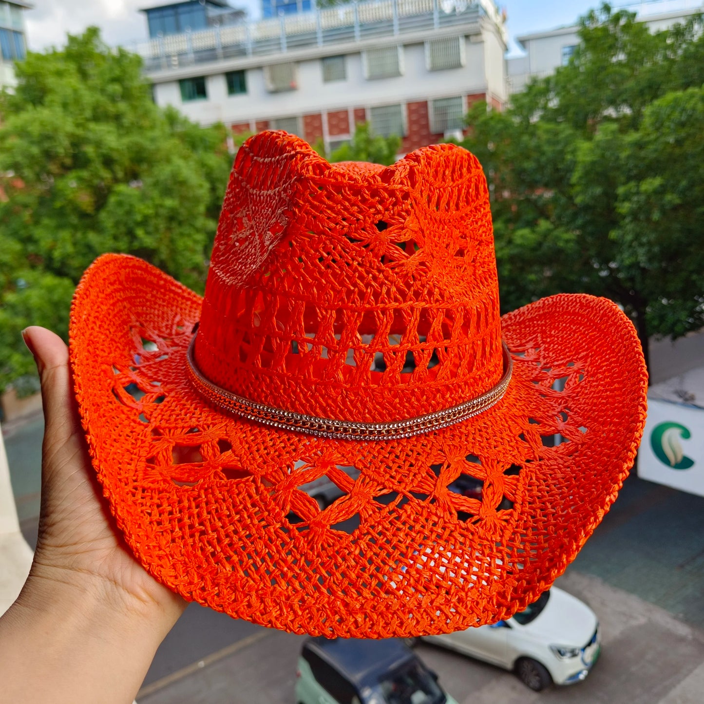 hats straw cowgirl western hat  mexican hat  retro curling hat western cowboy hat outdoor riding hat travel sports hat