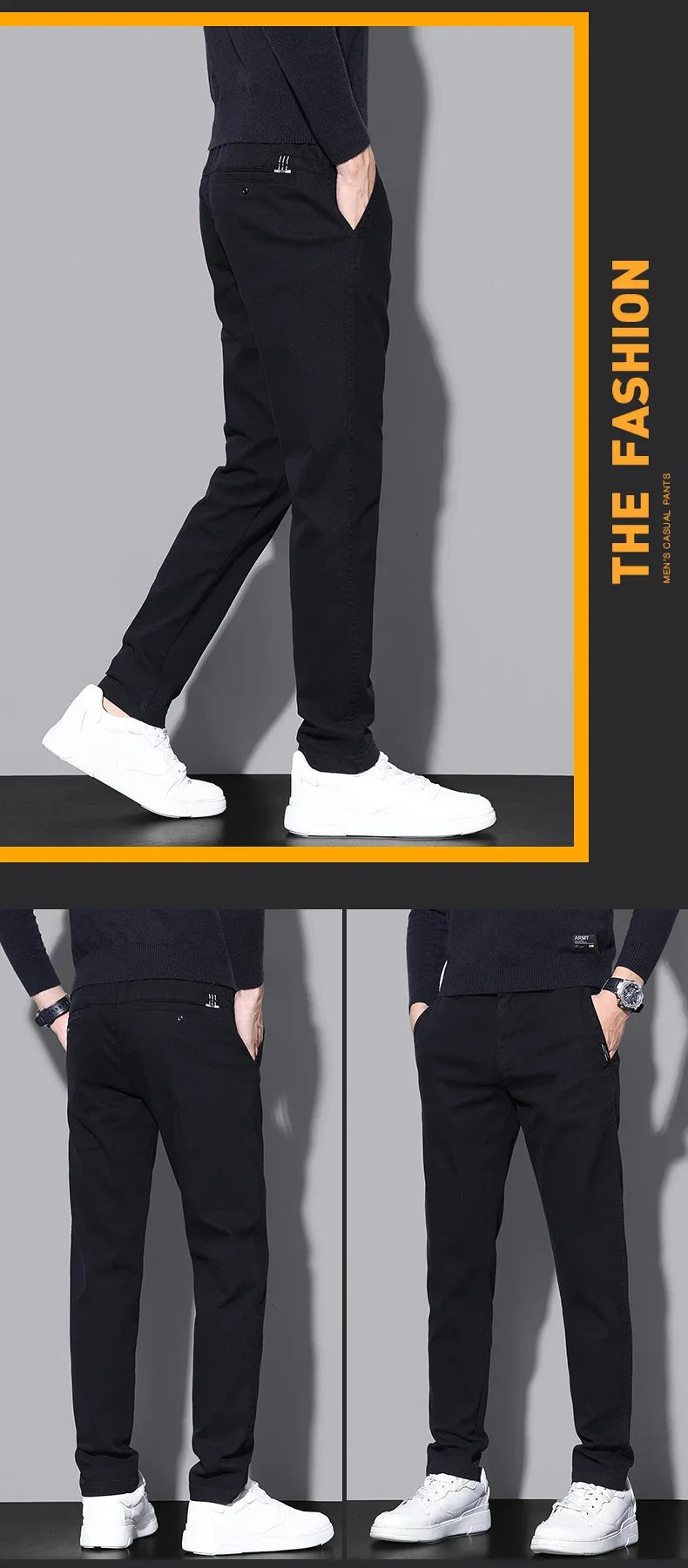 Brand Fleece Pants Forr Men Winter New Warm Cotton Elastic Waist Korean Fashion Twill Straight Plush Trousers Male