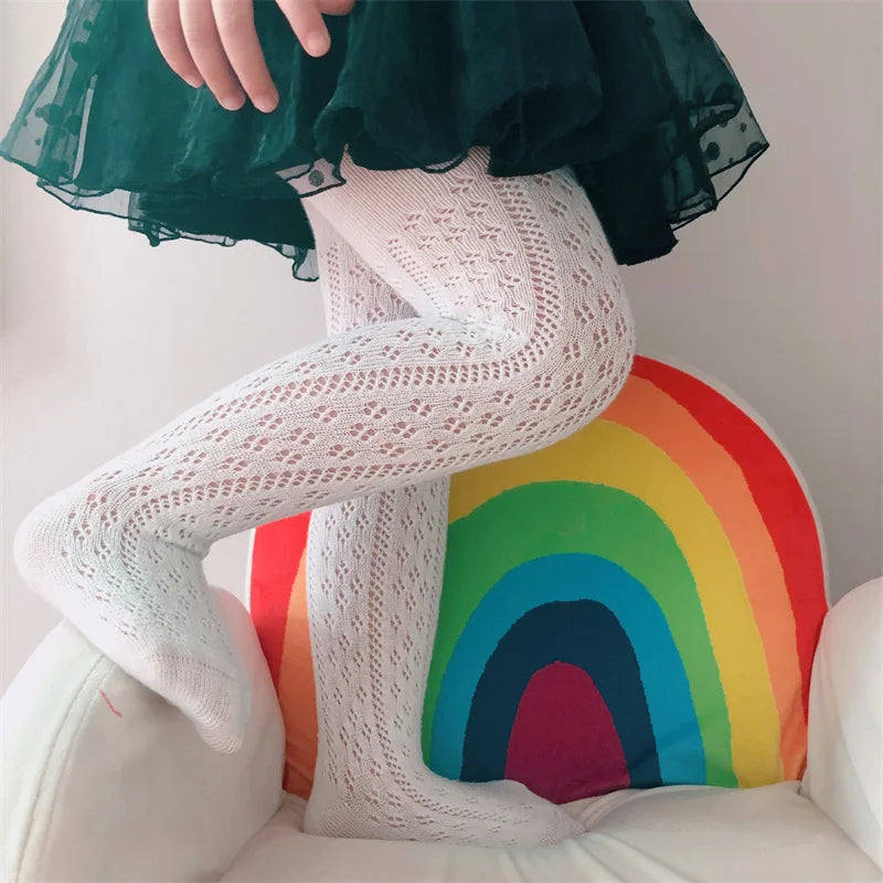 Girls Tights Princess Fishnet Cotton Baby Girl's One-Piece Pantyhose Baby Spring Summer New Style Trousers Lace Stocking