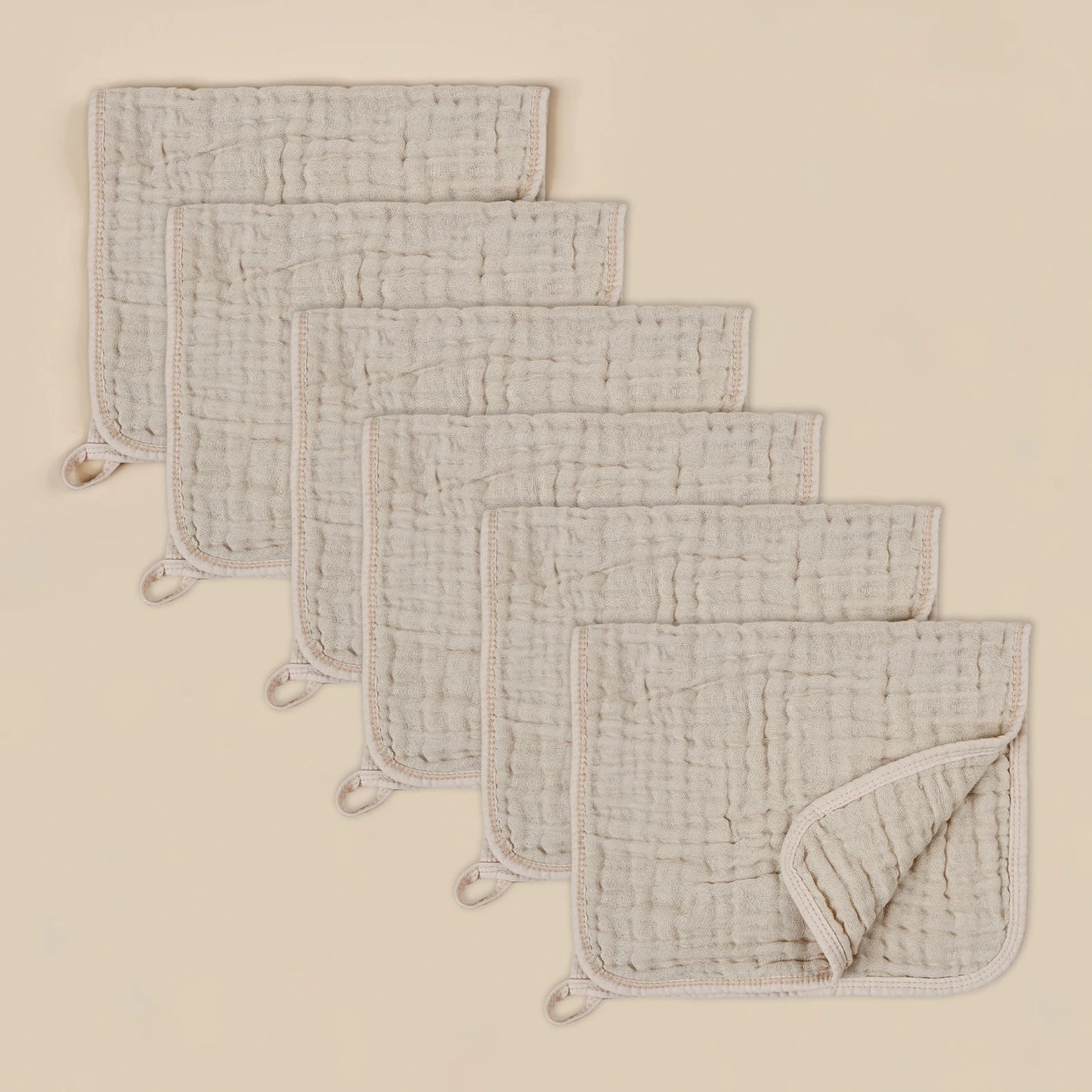 6pcs Large 6-Layers Gauze Burp Cloths Milk Spit Up Rags for Newborn Kids Daily Use Face Towel Baby Gift Set Child Soft Towel