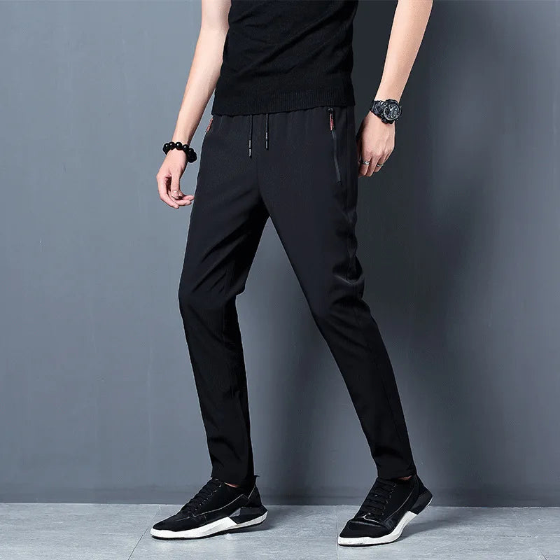 Men's Running Pants Sportswear Jogging Sweatpants Quick Dry Thin Tracksuit Elastic Gym Fitness Trousers Training Sport Pants Men