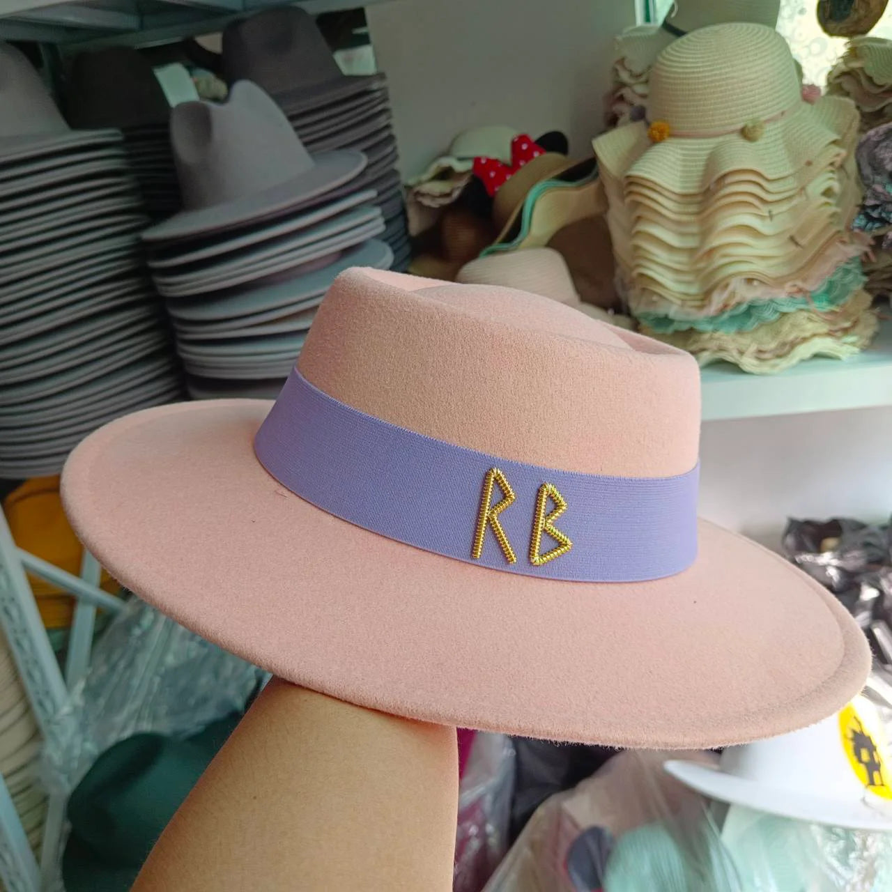 Fedora Flat Top Hat Autumn/Winter Hat RB British French Flat Top Hat Punk Jazz Hat Wide brimmed Hat Gorras 모자