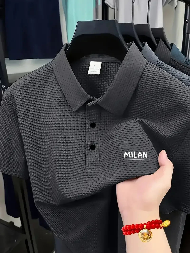 Cool POLO shirts for men's casual wear, with exquisite craftsmanship, with lapel, button closure, in solid color, classic and fa