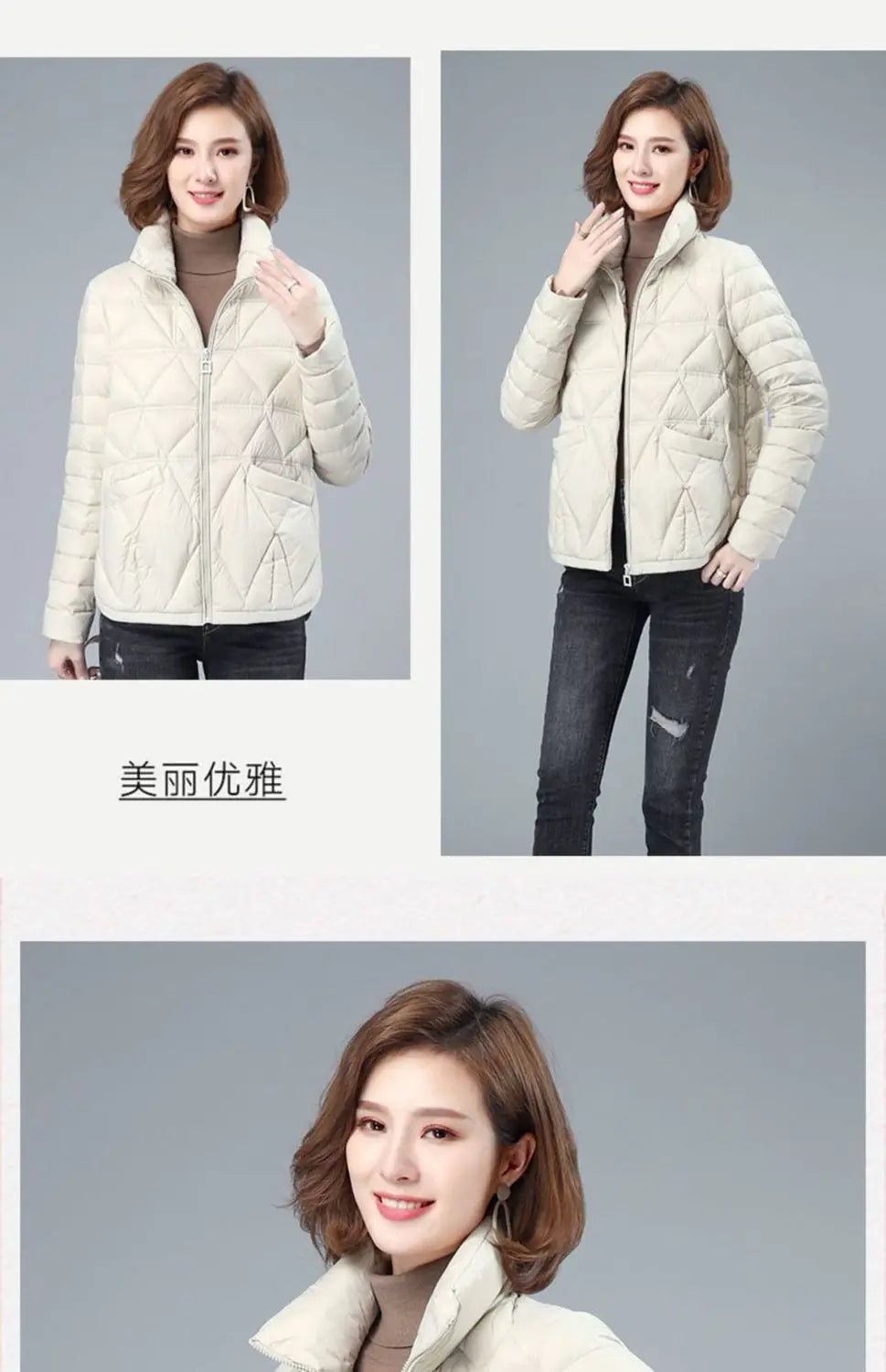 Women's Loose Casual Winter Padded Coat, Lightweight, Short Down, Cotton Jacket, Female, New Fashion, Large Size, Autumn, 2024