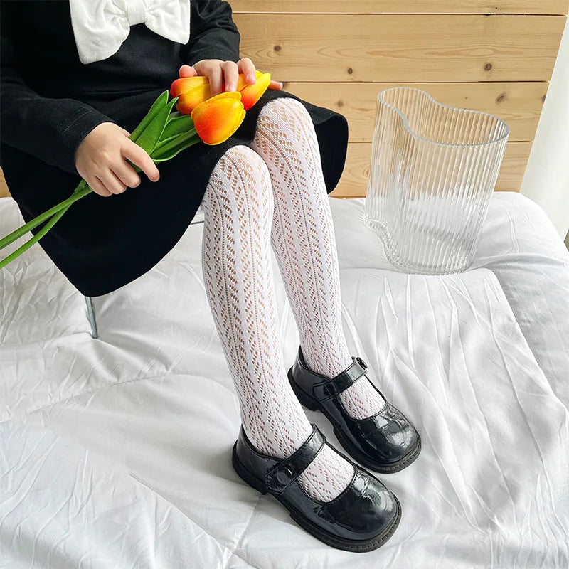 Girls Tights Princess Fishnet Cotton Baby Girl's One-Piece Pantyhose Baby Spring Summer New Style Trousers Lace Stocking