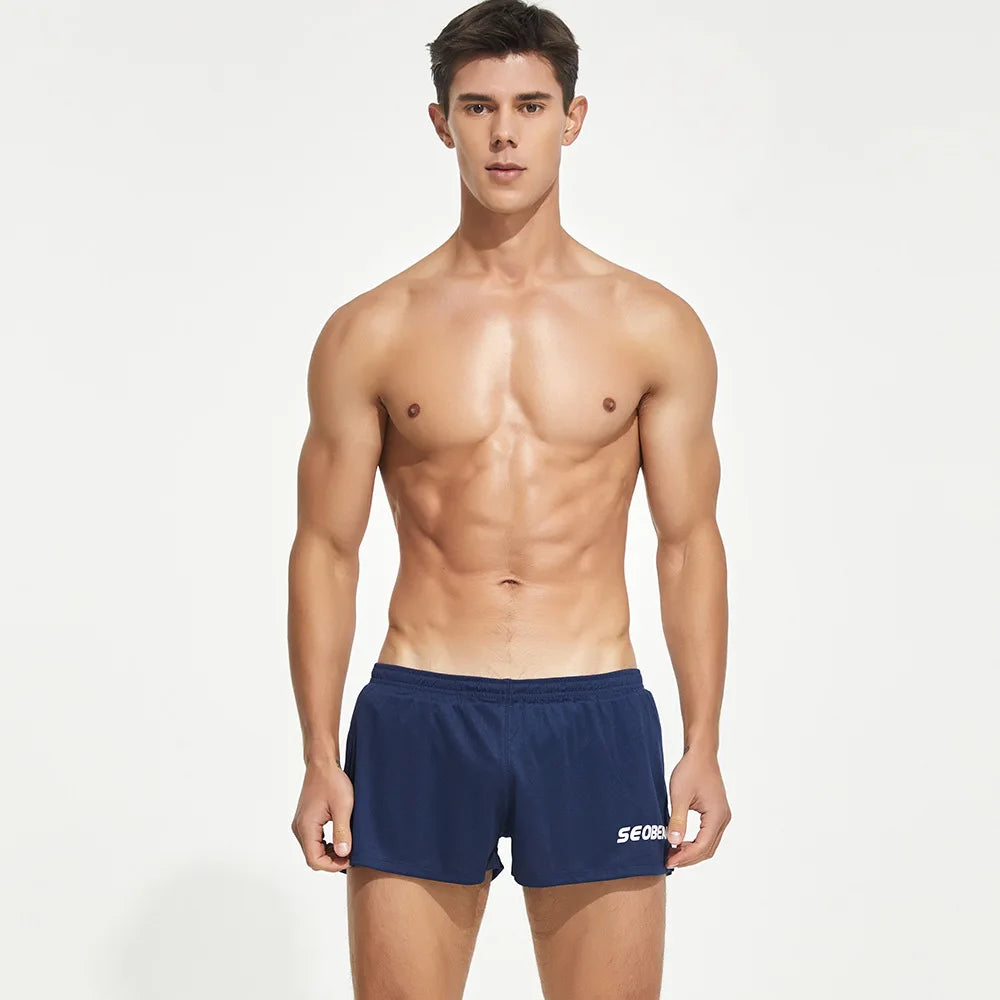 Mens Sexy Low Rise Sport Running Training Shorts Gyms Workout Quick Drying Casual Shorts Joggers Summer Beach Shorts