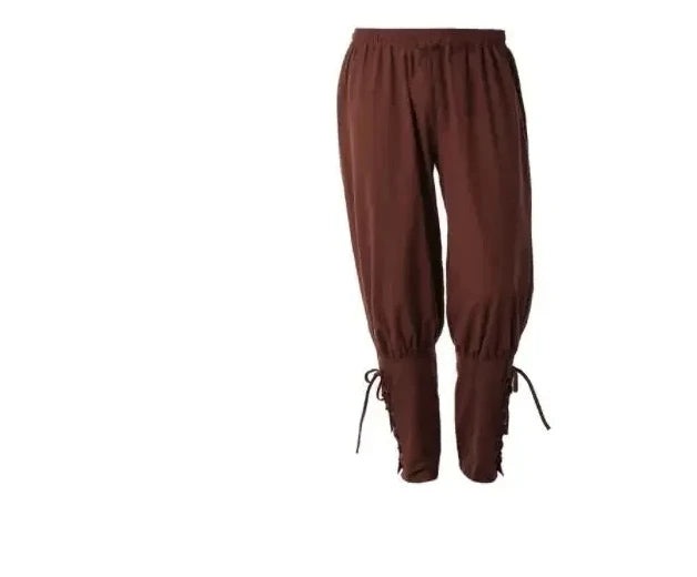 Pirate Pant for Men Costume Renaissance Medieval Pants Drawstring Shorts Halloween Costume Adult Cosplay