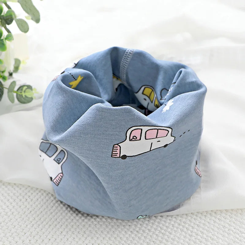 New Autumn Winter Girls 100% Cotton Scarf Children Scarf Bibs LIC Boys Girls O Ring Scarf Lovely Kids Collar Children Bufandas