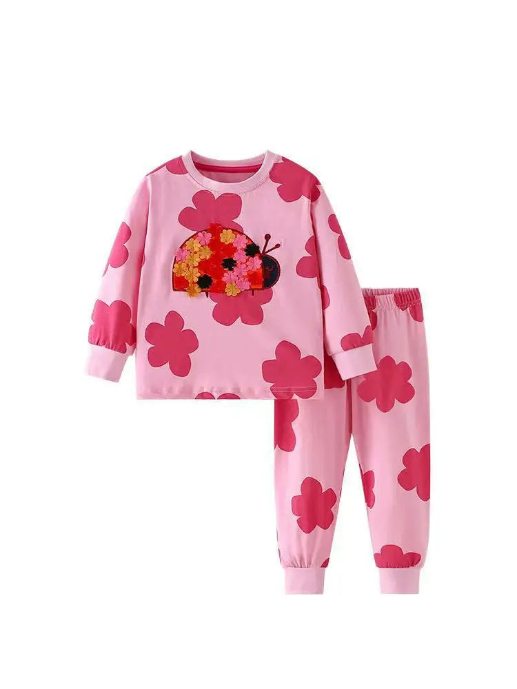 Baby Girls Pajamas Sets Kids Animal Tops+Pant Underwear Suit Sleep Wear New Pyjama 2025 Spring Autumn Children's Pjs Clothing