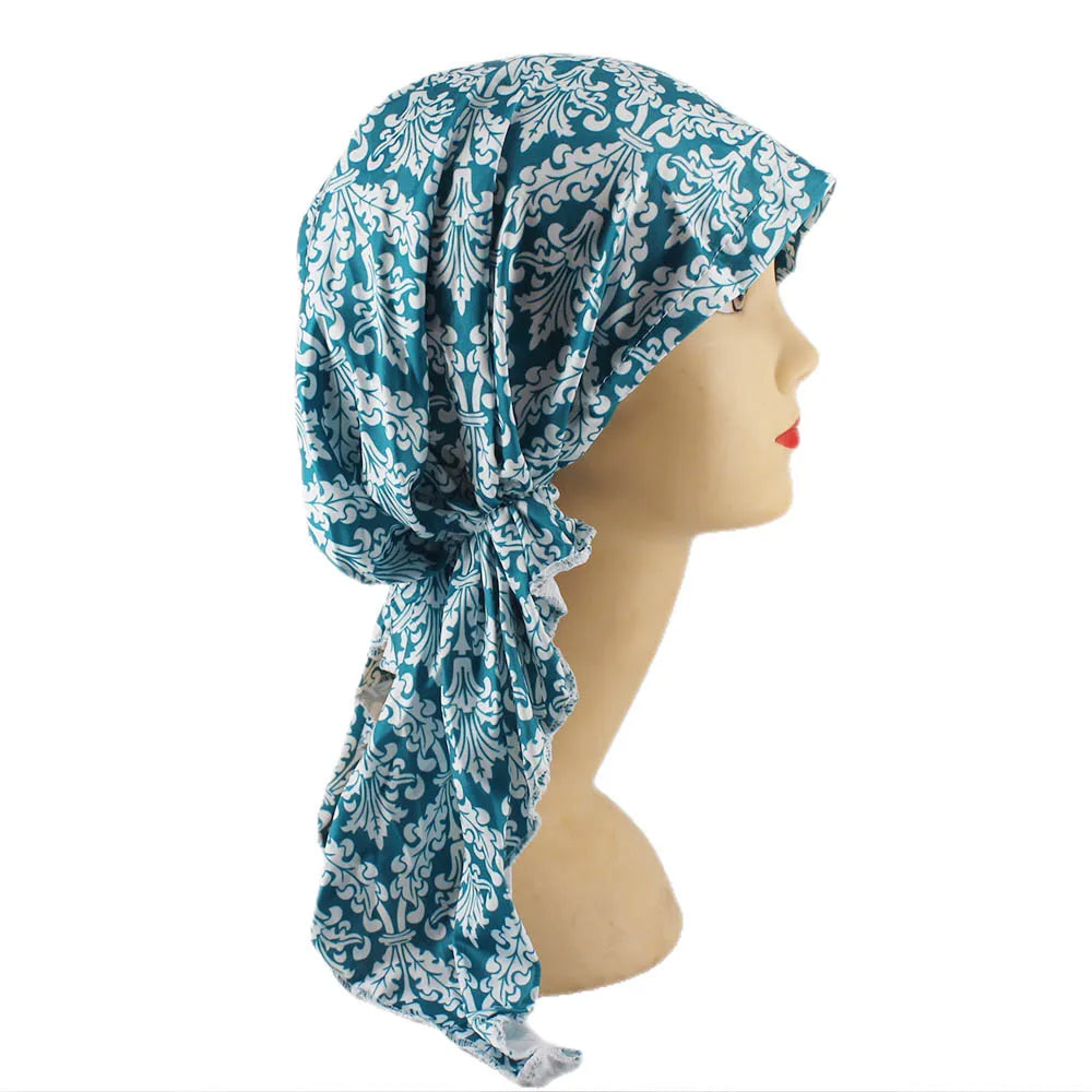 Top Sale Fashion New Women Beanies Skullies Arab Middle East Lady Hat Headwrap Tube Turban Bonnet Headwear Underscarf Hats