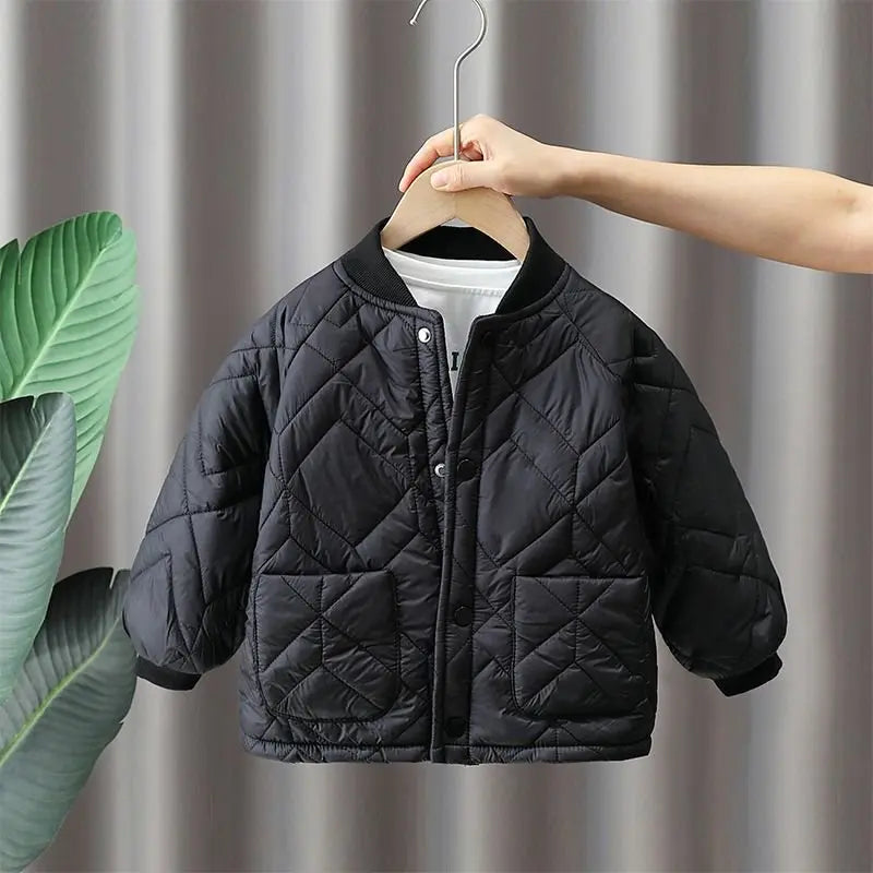 Boys Coat Cotton Jacket Windbreak Outerwear 2024 Elegant Winter Autumn Thicken Warm High Quality Christmas Gift Children's Cloth