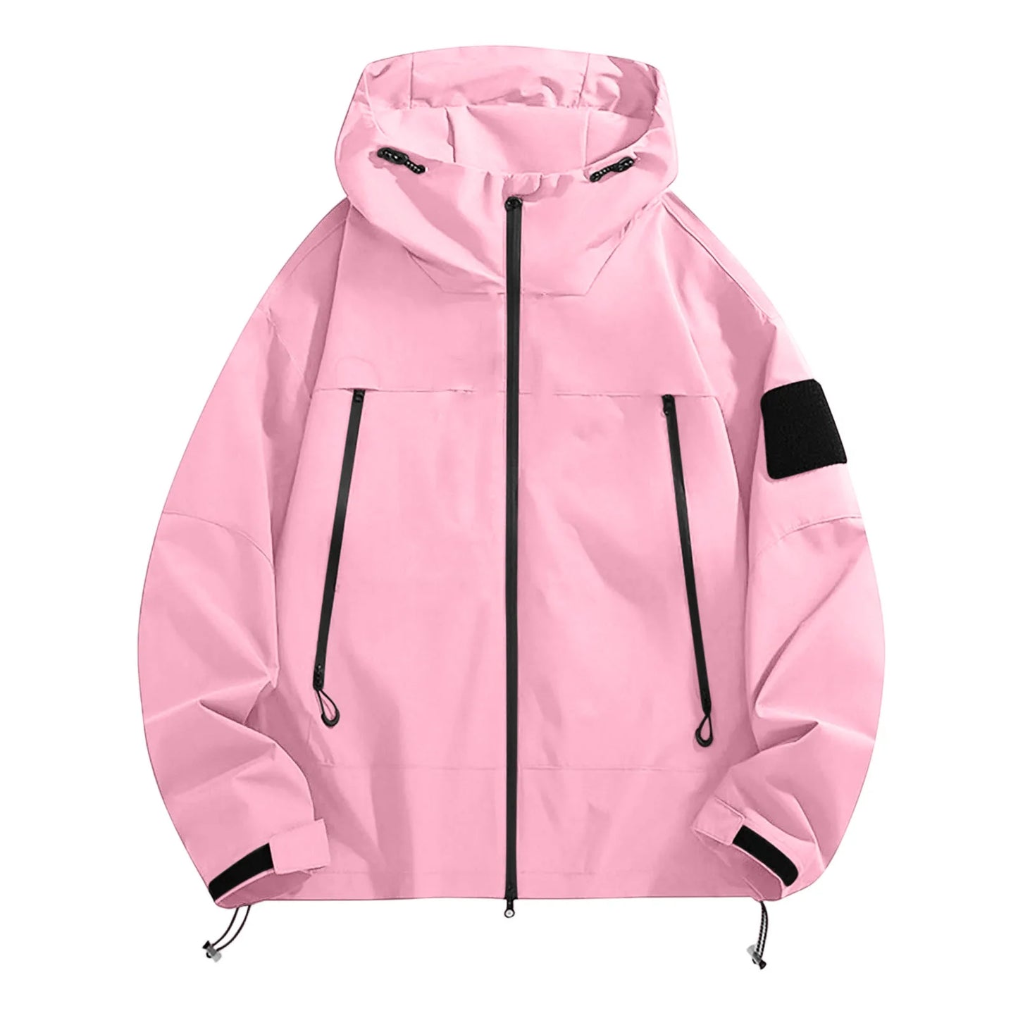 Women'S Tops Hooded Windbreaker Women'S Jacket Waterproof Coat Outdoor Travel Contrast Functional Style Solid Color Adventure