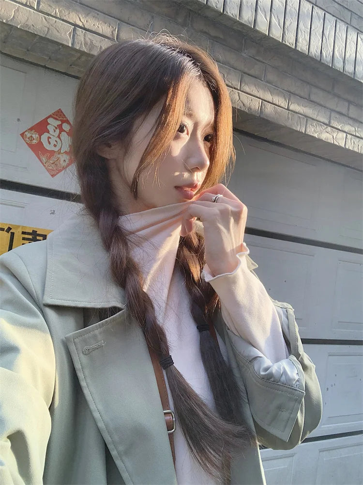 2025 Women's Coat Plus Size Mid-Length Jacket British Style Fashionable Temperament Spring Autumn Arrival Windbreaker Outerwear