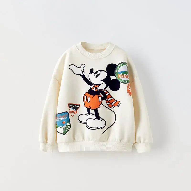 New Children Cartoon Sweatshirts Long Sleeve Tops Fashion Casual Tops For Boys And Girls Autumn Kids Crewneck Hoodies Outer Wear