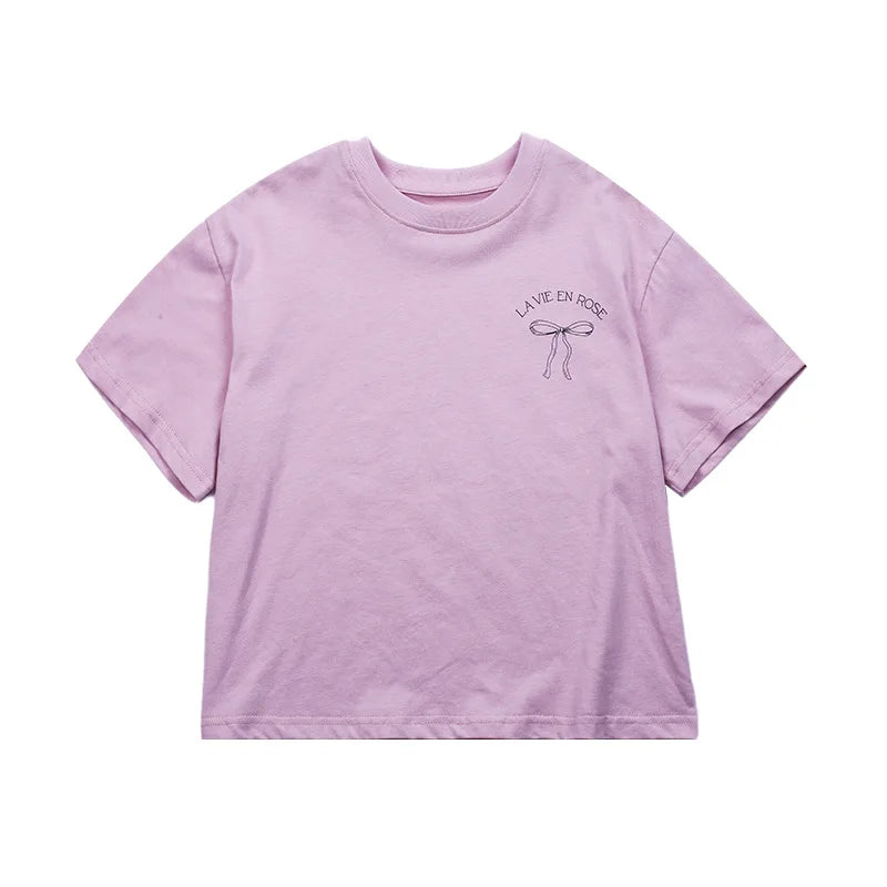 Kids Clothes Girl Children Short Sleeved Girl Clothes Summer T Shirt Tops Children Clothing  Boy Cloth Ropa De Niña Ropa De Niño