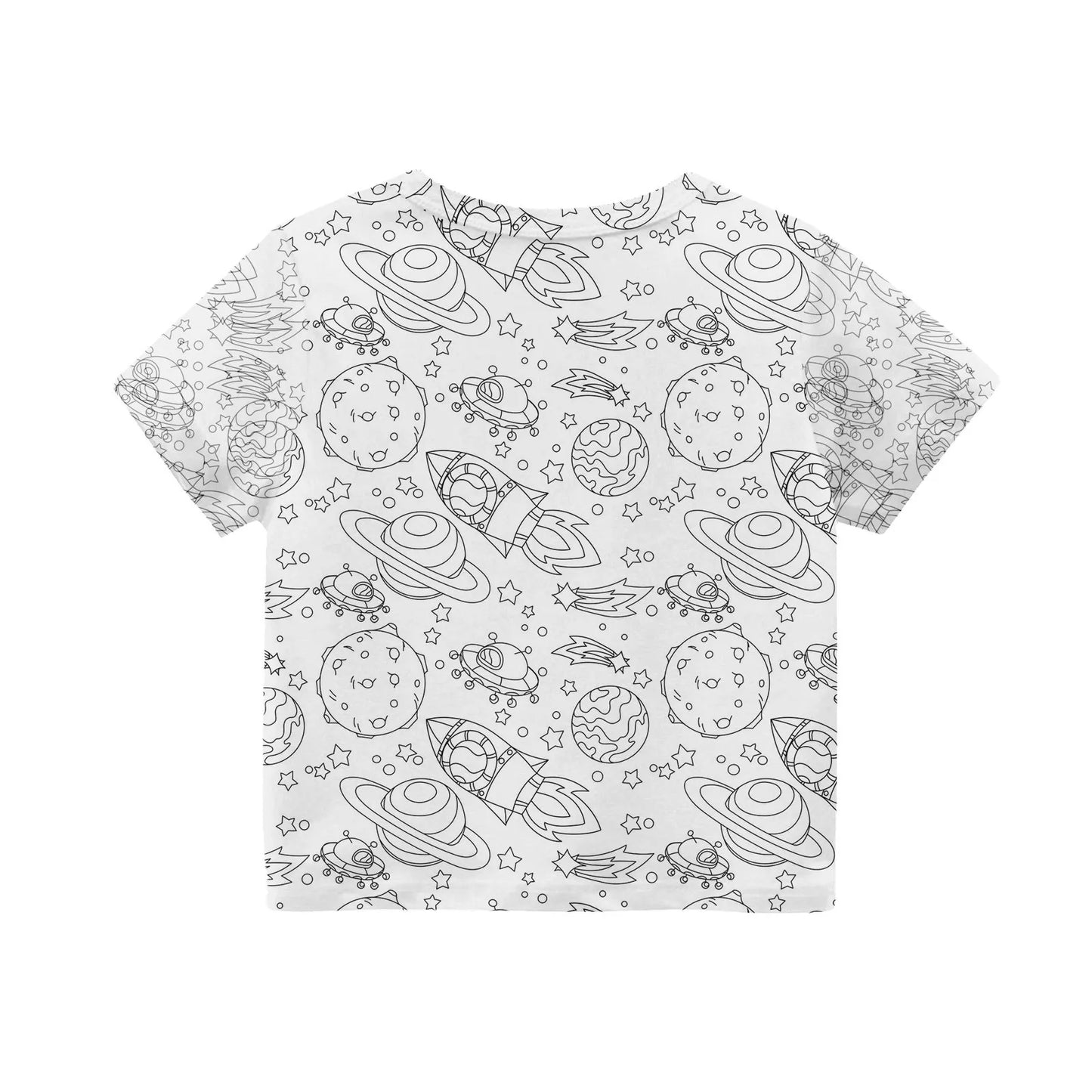 Children's Pajama Party DIY Graffiti Simple Drawing Home Clothes Colorable Two Piece Pajama Set Kids DIY Coloring Clothing
