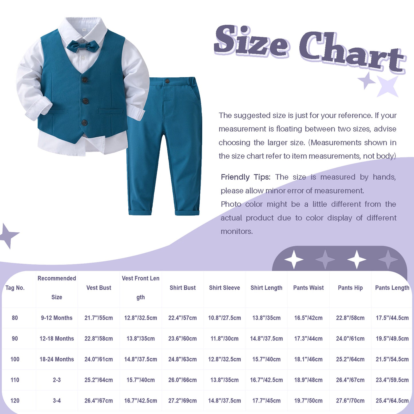 Boys Suits Gentleman Tuxedo Bow Tie Shirt Suit Vest Pants 4 Pcs Chic Toddler Baby Clothes Gentleman Outfit for Baptism Birthday