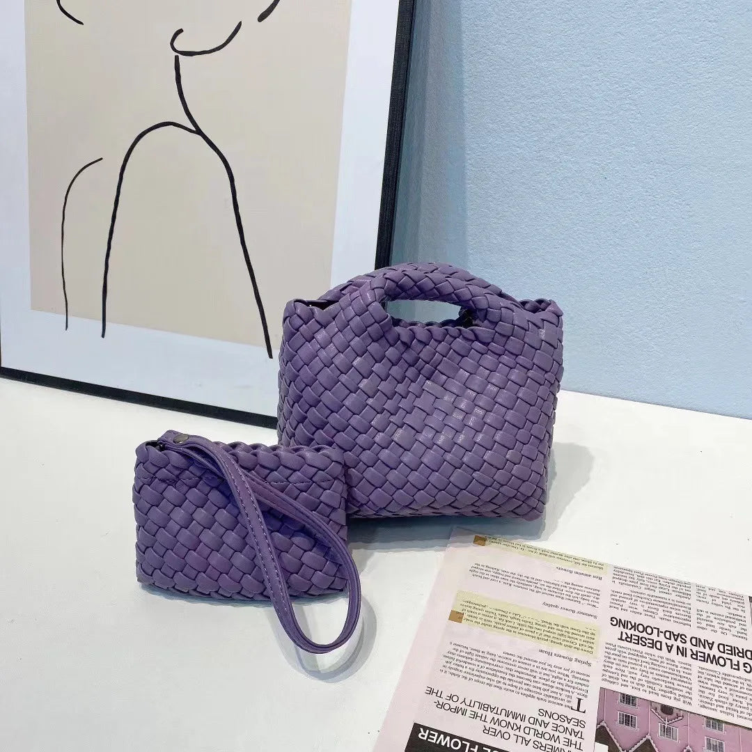Hanrted Woven  Buet Bag Women's Crossbody Handbag Handheld Basket Bag Sli American Retro Sle Daily Use