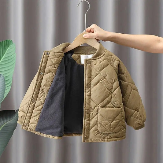 Boys Coat Cotton Jacket Windbreak Outerwear 2024 Elegant Winter Autumn Thicken Warm High Quality Christmas Gift Children's Cloth
