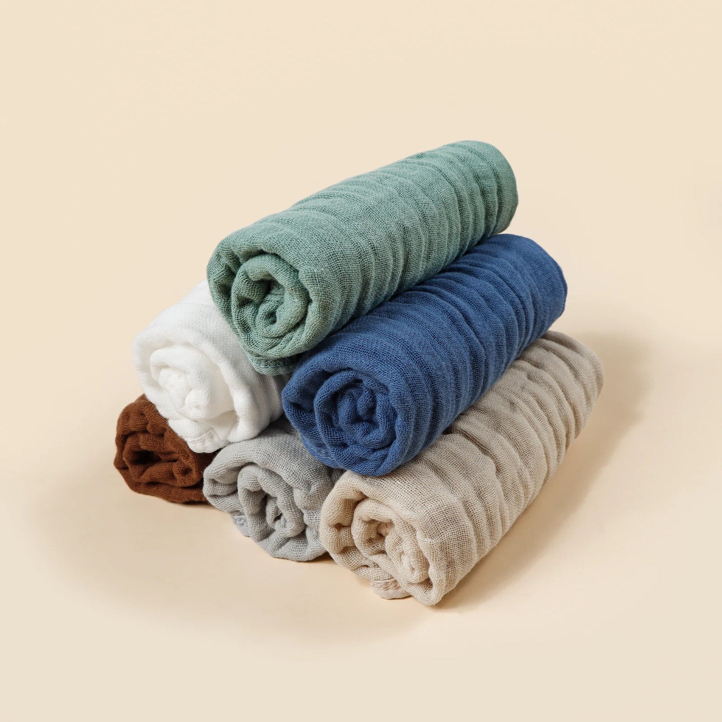 6pcs Large 6-Layers Gauze Burp Cloths Milk Spit Up Rags for Newborn Kids Daily Use Face Towel Baby Gift Set Child Soft Towel