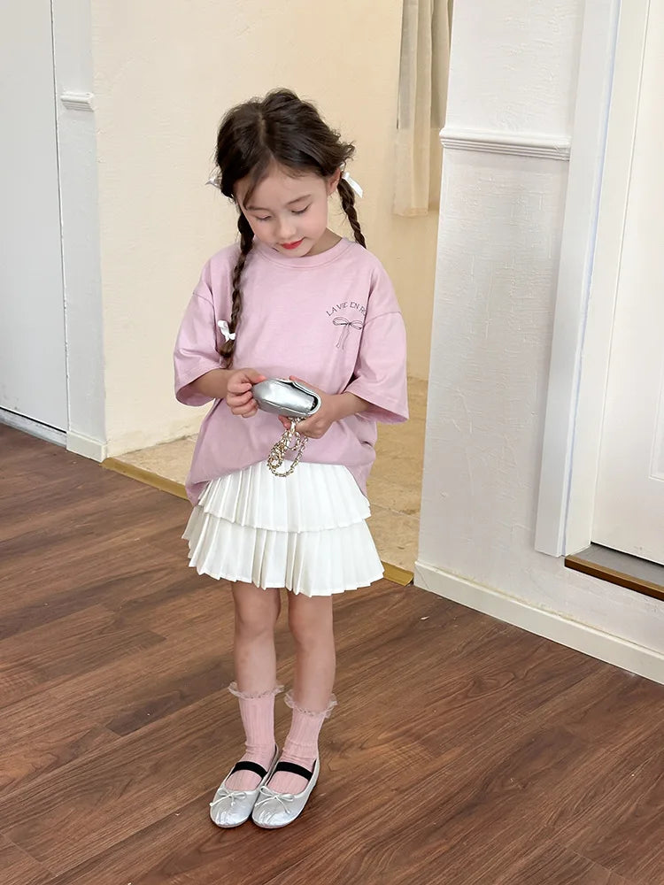 Kids Clothes Girl Children Short Sleeved Girl Clothes Summer T Shirt Tops Children Clothing  Boy Cloth Ropa De Niña Ropa De Niño