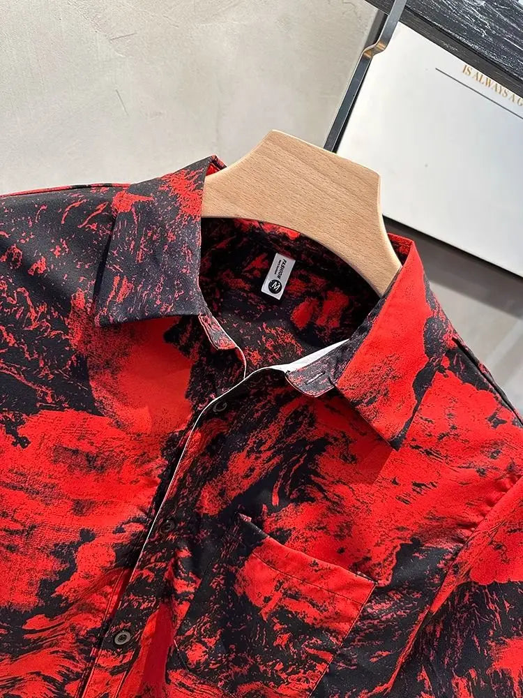 Thin Style Men's Loose Casual Short-sleeved Shirt