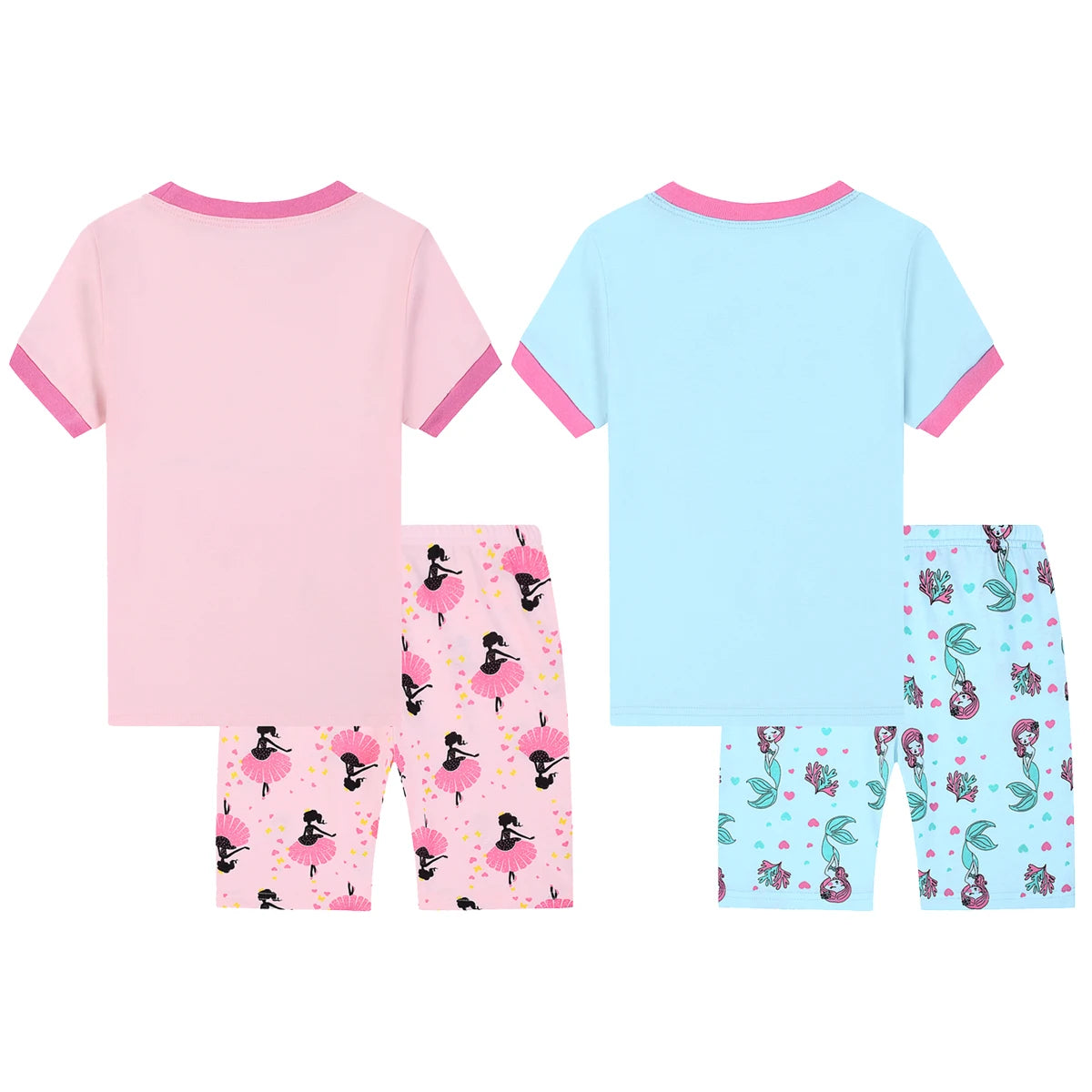 Pajamas for Girls, Pjs for Girl Summer Cotton Pajama, Children Shorts Set