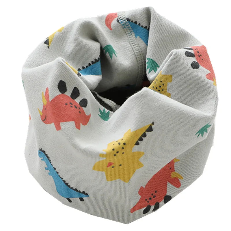 New Autumn Winter Girls 100% Cotton Scarf Children Scarf Bibs LIC Boys Girls O Ring Scarf Lovely Kids Collar Children Bufandas