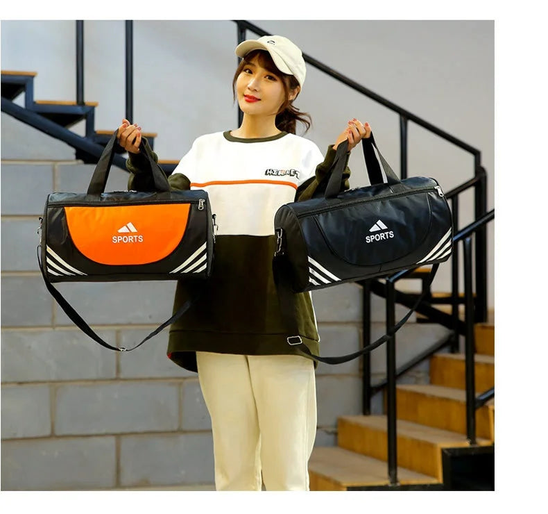 Handbag for Men and Women, Sports Yoga Swimming Fitness Bag, Handheld Cylinder Large Capacity Lightweight Business Travel Bag