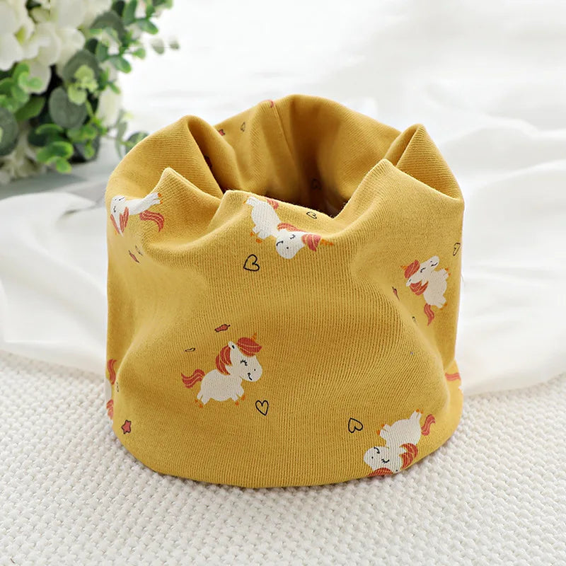 New Autumn Winter Girls 100% Cotton Scarf Children Scarf Bibs LIC Boys Girls O Ring Scarf Lovely Kids Collar Children Bufandas