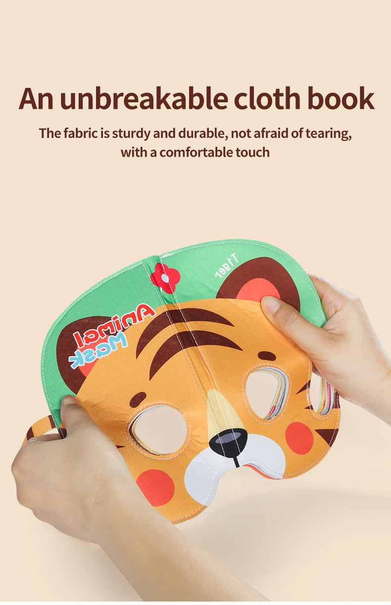 Kids Cloth Book Mask Cloth Book Animal Theme Cute Modeling Baby Toy Character Fun Party Game Birthday Festival Gift