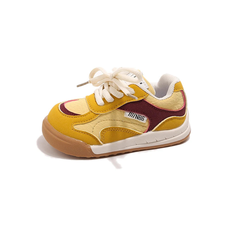 Korean version Kids sports shoes  2025 new four season double mesh breathable girls' fashionable boys' single shoes