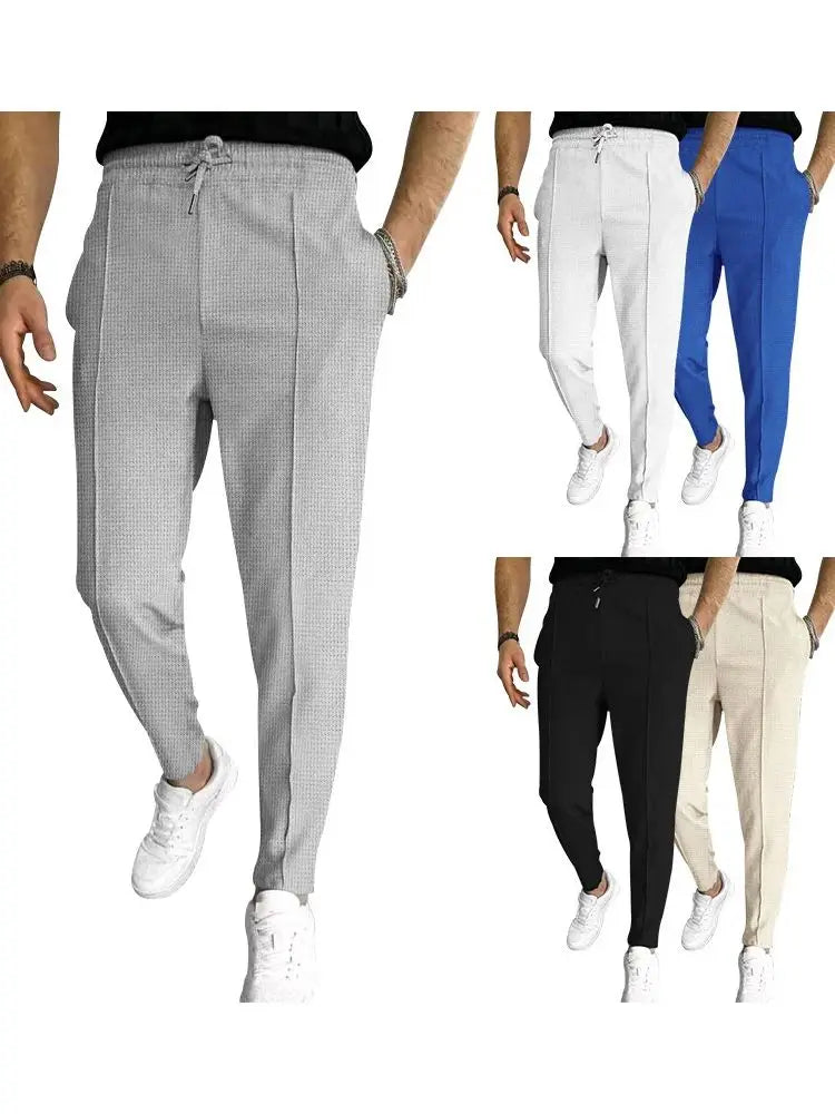 Men's pants Summer men's breathable linen pants Sport pants Solid color linen fitness pants Jogging fitness street wear