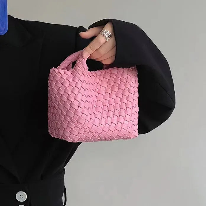 Hanrted Woven  Buet Bag Women's Crossbody Handbag Handheld Basket Bag Sli American Retro Sle Daily Use