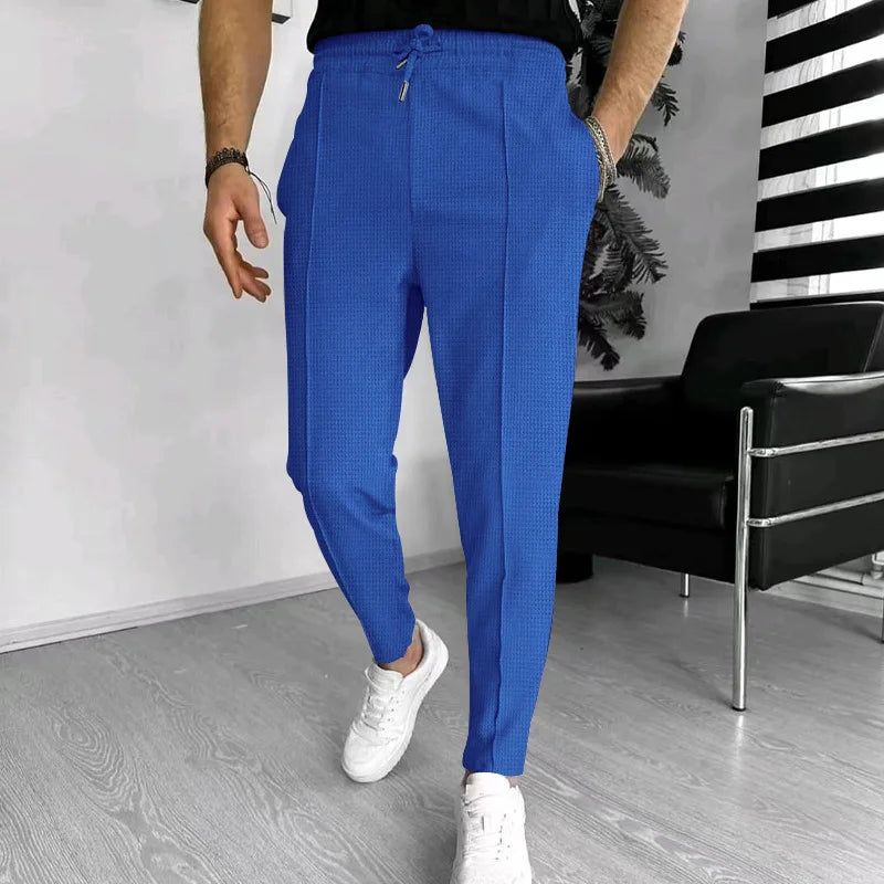 Men's pants Summer men's breathable linen pants Sport pants Solid color linen fitness pants Jogging fitness street wear