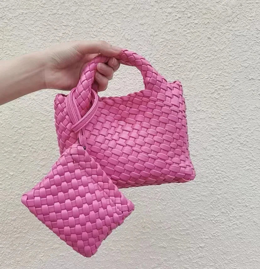 Hanrted Woven  Buet Bag Women's Crossbody Handbag Handheld Basket Bag Sli American Retro Sle Daily Use