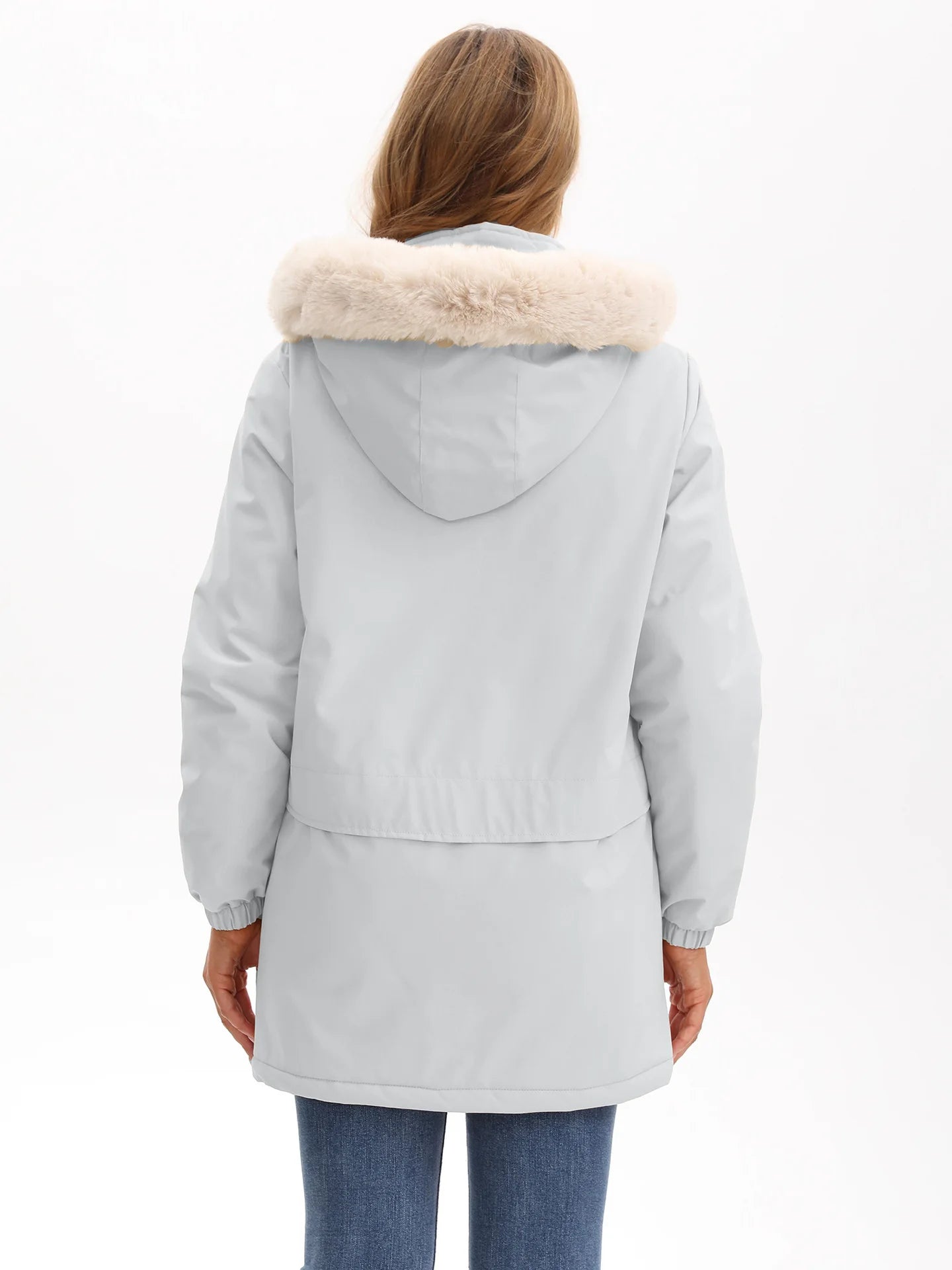 Cotton Coat Women 2025 Winter Mid-length Parka Plus Velvet Korean Style Large Fur Collar Plus Velvet Coat