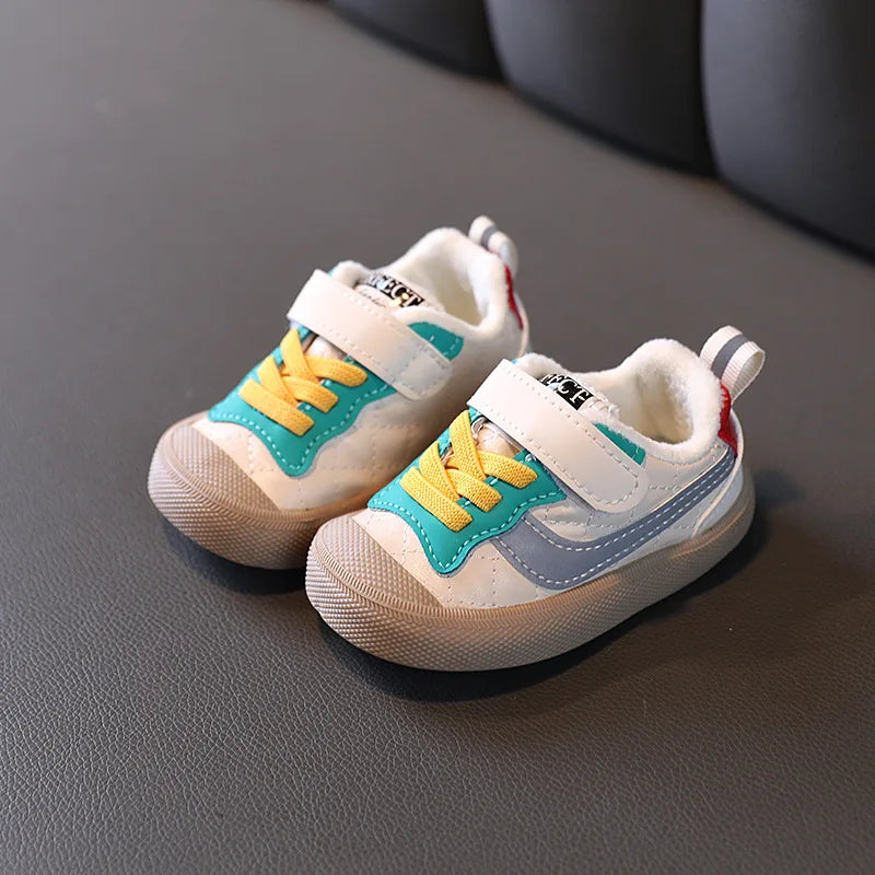 Kid Sneakers Winter First Walking Shoe Soft Soled Boy Casual Shoe Warm Girl Cotton Shoes