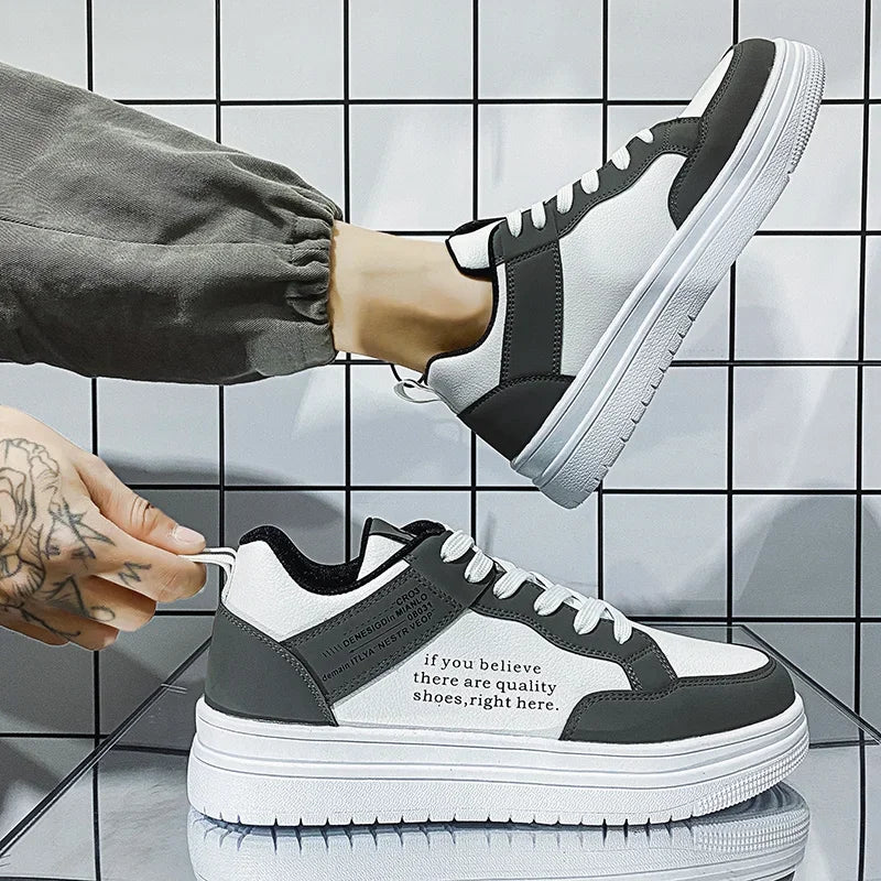 Men's Shoes 2025 Spring Korean Version of The Trend of Everything with Niche Design Sense Casual Flat Shoes Student Sports Shoes